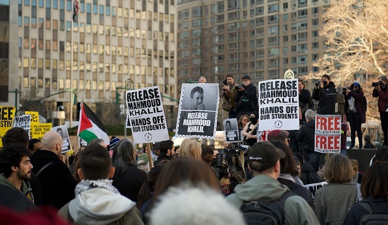 Boston Demonstrators Rally for Release of Palestinian Activist Mahmoud Khalil Amidst Nationwide Protests