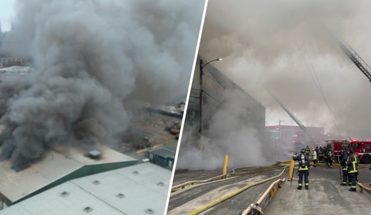 Boston Firefighters Battle 6-Alarm Blaze at Roxbury Trash Transfer Station
