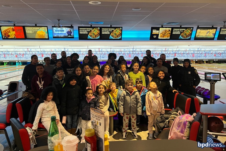 Boston Police and Suffolk County Sheriff's Department Engage in Community Bonding with Local Youth at Bowling Event