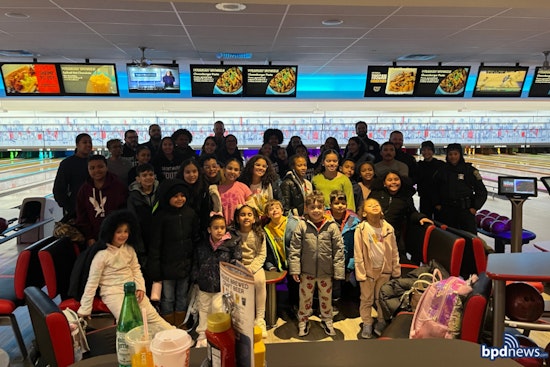 Boston Police and Suffolk County Sheriff's Department Engage in Community Bonding with Local Youth at Bowling Event