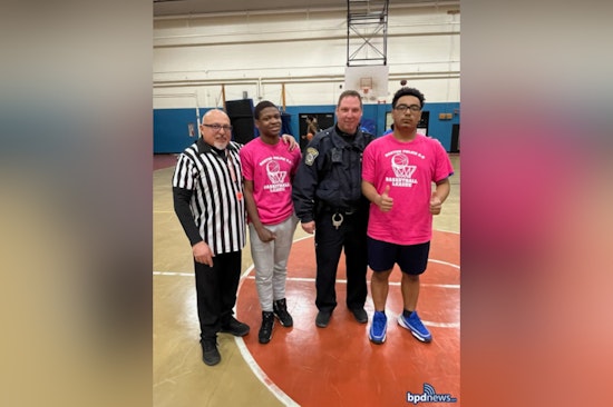 Boston Police Foster Community Bonds Through Basketball with Ohrenberger School Youth