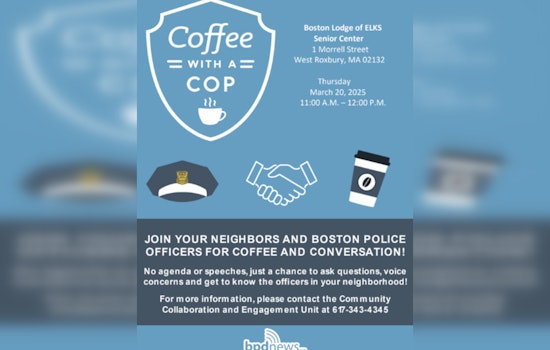 Boston Police to Host 'Coffee with a Cop' Event in West Roxbury to Strengthen Community Ties