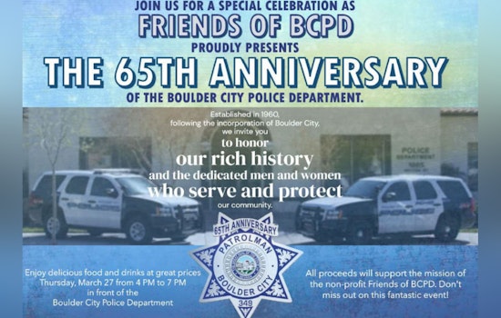 Boulder City Police Department Celebrates 65th Anniversary with Community Bash on March 27