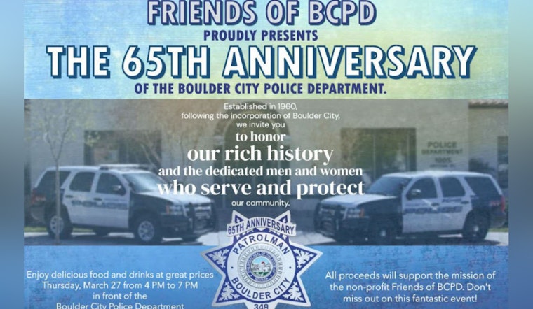 Boulder City Police Department Celebrates 65th Anniversary with Community Bash on March 27