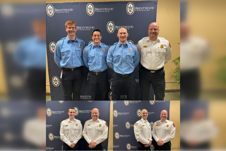 Brentwood Fire and Rescue Welcomes New Firefighters and Celebrates Promotions at City Commission Meeting