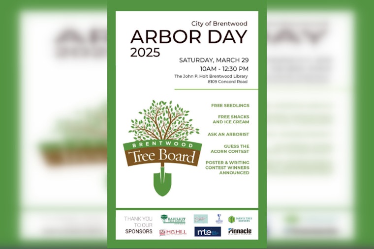Brentwood Honored as Tree City USA for 36th Year, Celebrates with Arbor Day Event