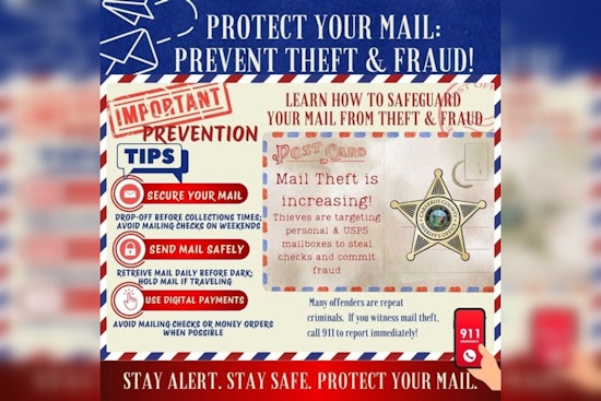 Cabarrus County Sheriff Warns of Rising Mail Theft, Urges Community Vigilance Against Fraudulent Activity