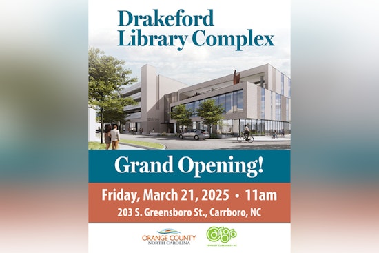 Carrboro Welcomes $42 Million Drakeford Library Complex with Grand Opening Event on March 21