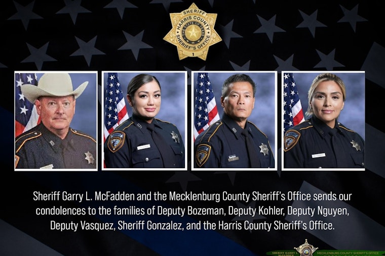 Charlotte's Mecklenburg Sheriff Honors Fallen Harris County Deputies, Urges Mental Health Awareness in Law Enforcement