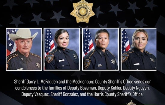 Charlotte's Mecklenburg Sheriff Honors Fallen Harris County Deputies, Urges Mental Health Awareness in Law Enforcement