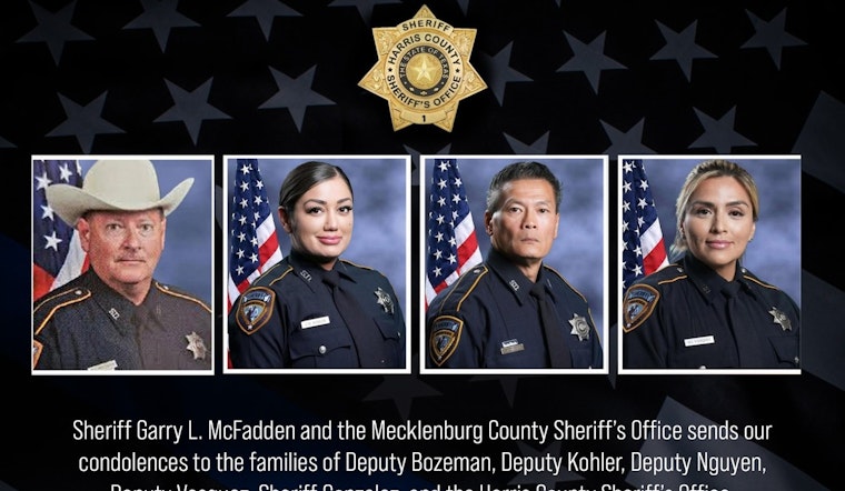 Charlotte's Mecklenburg Sheriff Honors Fallen Harris County Deputies, Urges Mental Health Awareness in Law Enforcement