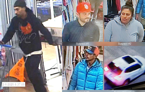 Chula Vista Police Seek Public's Help Identifying Suspects in Property Crime Wave