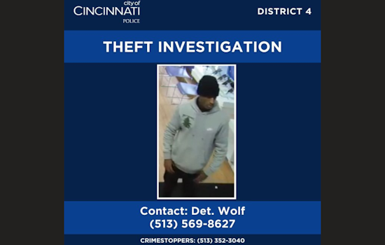 Cincinnati Police Seek Public Help in Tracking Down Suspect in Reading Road Theft Case