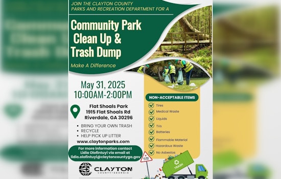 Clayton County Invites Residents to Join Flat Shoals Park Cleanup on May 31