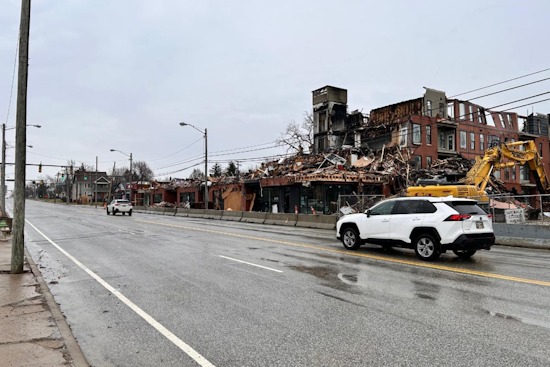Cleveland Heights’ Cedar Road Reopens Following Cedar Lee Building Blaze Cleanup