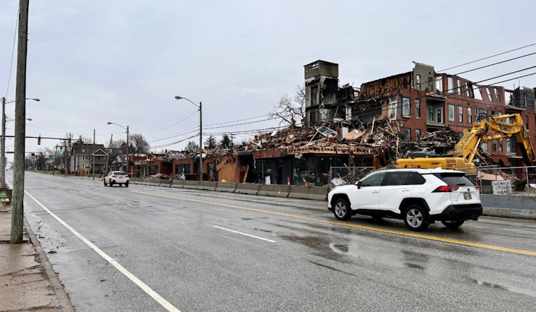Cleveland Heights’ Cedar Road Reopens Following Cedar Lee Building Blaze Cleanup