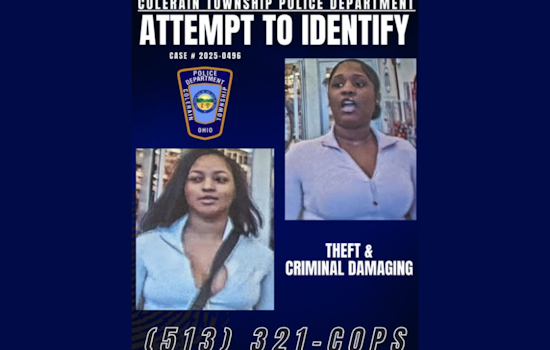 Colerain Township Police Seek Public's Help to Identify Suspects in Theft and Criminal Damaging Case