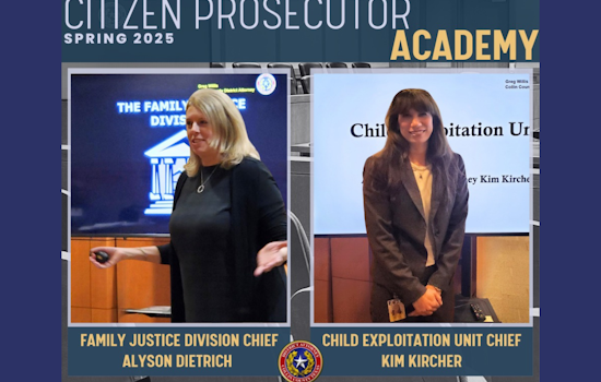 Collin County DA's Citizen Prosecutor Academy Highlights Fight Against Child Exploitation and Abuse