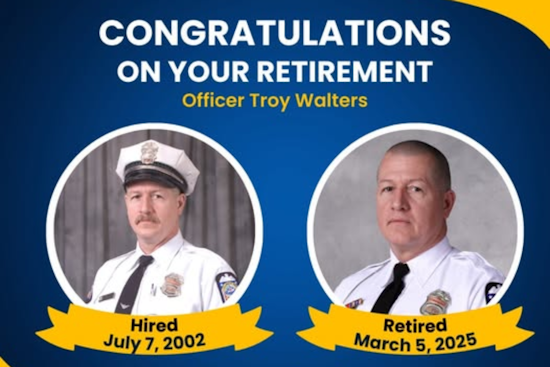 Columbus Police Salute Officer Troy Walters Upon Retirement After 22 Years of Service