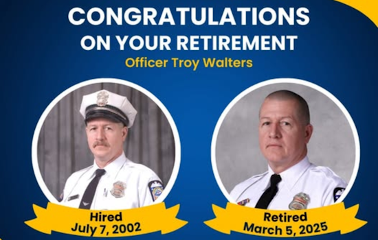 Columbus Police Salute Officer Troy Walters Upon Retirement After 22 Years of Service