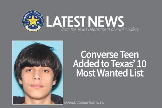 Converse Teen Joins Texas' 10 Most Wanted Fugitives List, Sought for Capital Murder and Other Charges