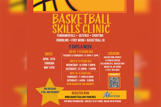 Custer Park Sports & Fitness Center in Marietta Launches Basketball Skills Clinic for Youth