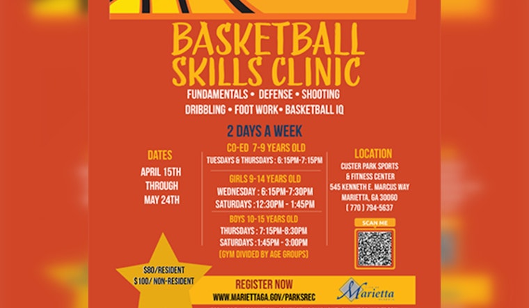 Custer Park Sports & Fitness Center in Marietta Launches Basketball Skills Clinic for Youth