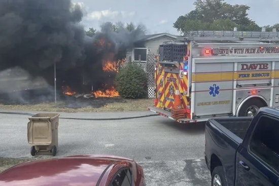 Davie Family Left Homeless After Fire Destroys Mobile Home, Boy Hospitalized with Burns