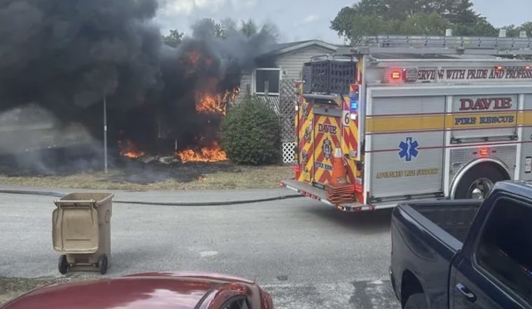 Davie Family Left Homeless After Fire Destroys Mobile Home, Boy Hospitalized with Burns