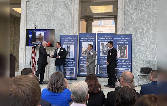 DeSoto County K-9 Luca Posthumously Honored with Medal of Bravery for Valor in Duty