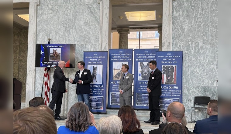DeSoto County K-9 Luca Posthumously Honored with Medal of Bravery for Valor in Duty