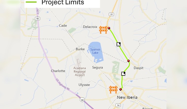 $8.6 Million Road Improvement Project to Impact Traffic in St. Martin and Iberia Parishes Starting March 17