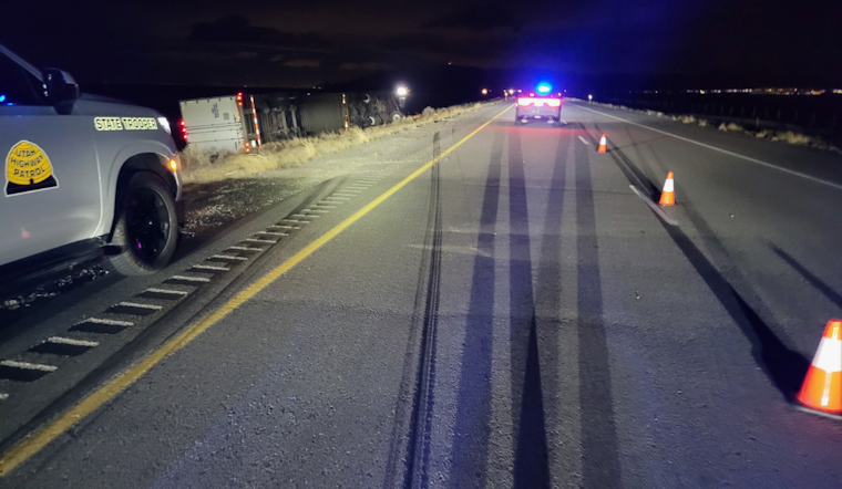 Driver Killed, Passenger Injured as Semi-Truck Overturns on I-80 in Tooele County Amid High Winds