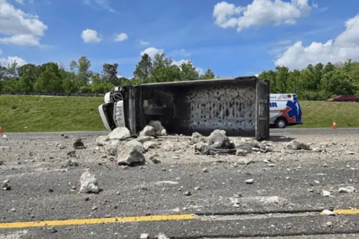 Dump Truck Spill Causes Shutdown on I-75 in Pasco County