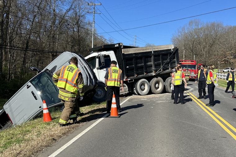 Dunbar Cave Road Reopened After Crash Involving Pickup and Dump Truck in Clarksville
