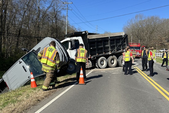 Dunbar Cave Road Reopened After Crash Involving Pickup and Dump Truck in Clarksville
