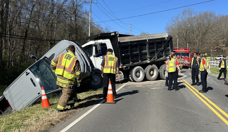 Dunbar Cave Road Reopened After Crash Involving Pickup and Dump Truck in Clarksville
