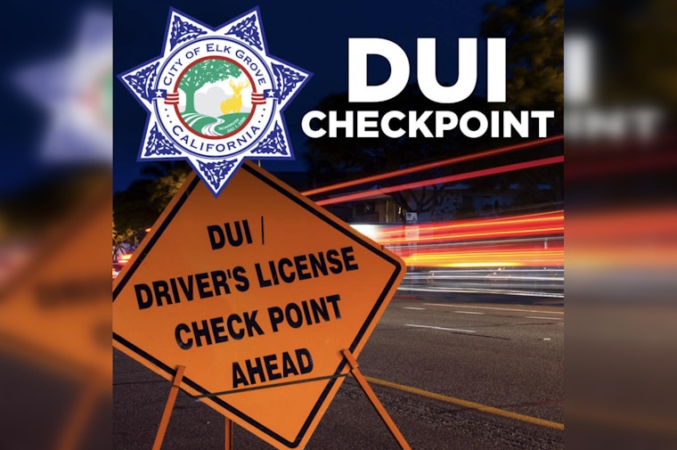 Elk Grove Police Department to Conduct Sobriety and Driver's License Checkpoint This Friday to Improve Road Safety