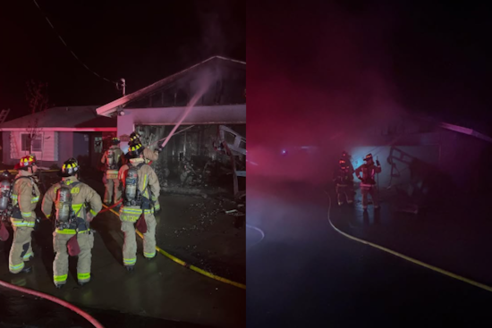 Escondido Firefighters Rapidly Contain Early Morning Blaze to Garage, Saving Home from Significant Damage
