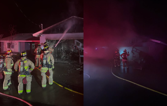 Escondido Firefighters Rapidly Contain Early Morning Blaze to Garage, Saving Home from Significant Damage