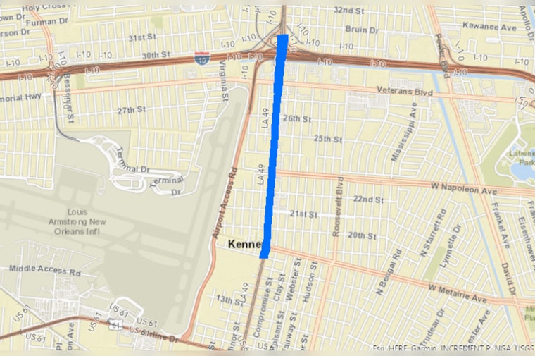 Expect Delays as Road Construction on LA 49 in Jefferson Parish to Cause Lane Closures