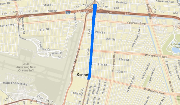 Expect Delays as Road Construction on LA 49 in Jefferson Parish to Cause Lane Closures