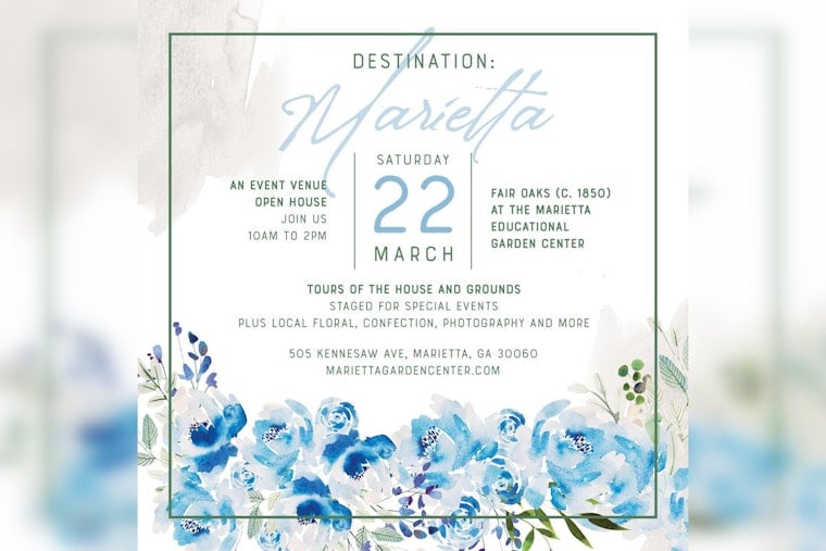 Explore Marietta Historical Charm at Garden Center Hosts Destination Marietta for Future Celebrants on March 22