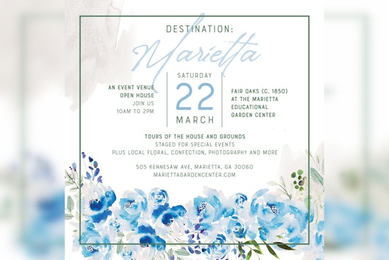 Explore Marietta Historical Charm at Garden Center Hosts Destination Marietta for Future Celebrants on March 22