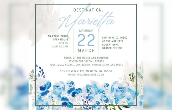 Explore Marietta Historical Charm at Garden Center Hosts Destination Marietta for Future Celebrants on March 22
