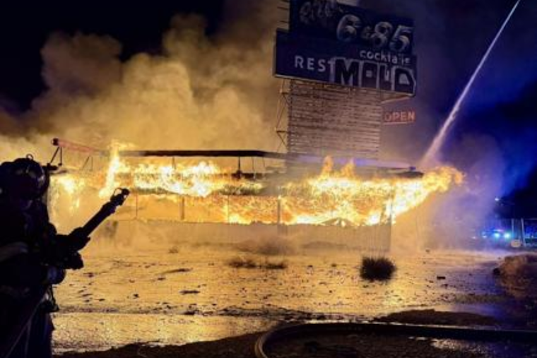 Fire Devastates Historic Deno's 6 & 85 Landmark in Commerce City, No Injuries Reported