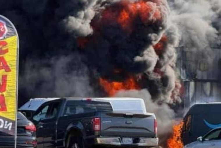 Firefighters Tackle Intense Blaze at Used Car Dealership in Harford County, Electric Vehicle Suspected as Cause