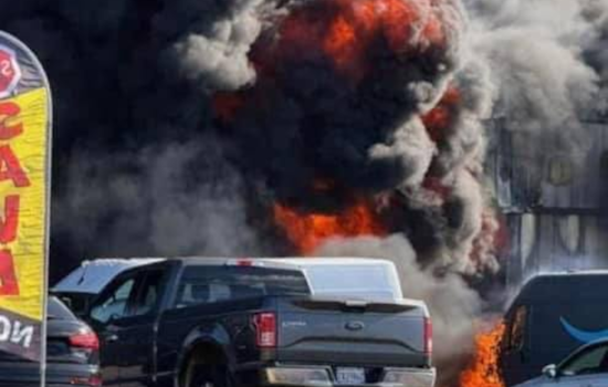 Firefighters Tackle Intense Blaze at Used Car Dealership in Harford County, Electric Vehicle Suspected as Cause