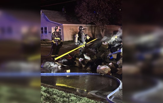 Flaming Trash Sparks Emergency Response on Martinsville Street, No Injuries Reported