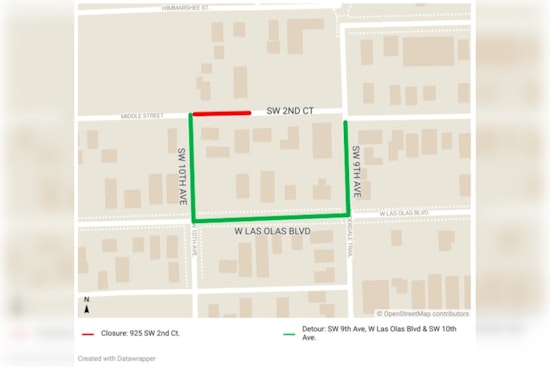 Fort Lauderdale Announces Temporary Road Closure on SW 2nd Ct for Sewer Works Commuters Advised to Plan Detours